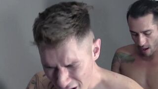 Overpowering officer Jace was tattooed stud Zak Bishop