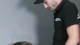 Overpowering officer Jace was tattooed stud Zak Bishop