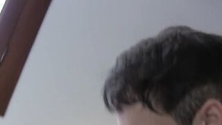 Homo asshole cum sprayed after POV raw threeway session
