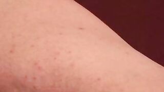 Rugged amateur plays with his little dick while smoking