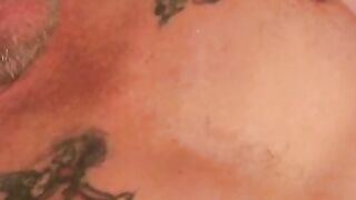 Rugged amateur plays with his little dick while smoking