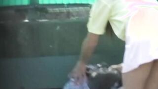 Athletic Japanese teen filmed changing clothes by voyeur POV