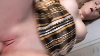 Stepdad Cums inside Stepsons Girlfriend Harlow West