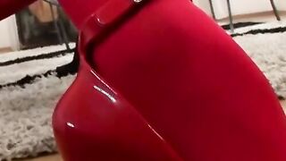 A dominant guy uses a strapon to discipline a hot babe