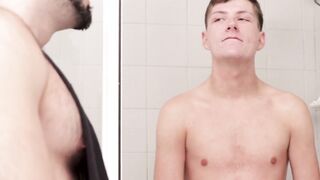 Youthful homo lures stepbrother into beating his butt crude