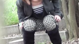 Japanese women are afraid they will be caught while pissing