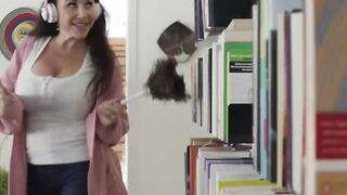 Horny Tbabe lets handy man fuck her wet ass