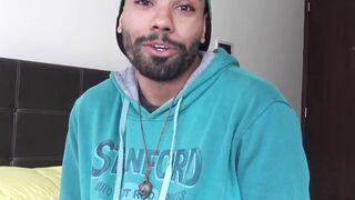 Straight Latino barebacked POV and takes cum in mouth