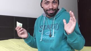Straight Latino barebacked POV and takes cum in mouth