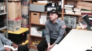 Security guard disciplined by black boss and stripped of his shirt