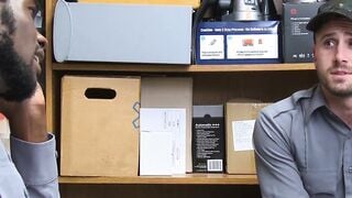 Security guard disciplined by black boss and stripped of his shirt