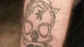 Mature punk plays with his hard cock and shoots out a load
