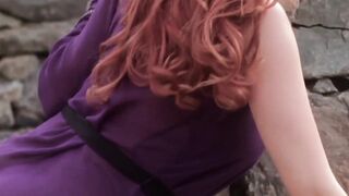 The flawless hips and titties of the pale redhead are displayed