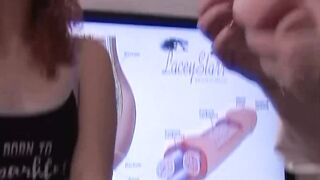 Wild GILF Lacey Star stuffed a redhead baby doll while blindfolded
