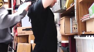 Officer with a large cock fucks a muscular suspect raw