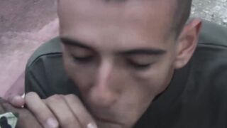 Hottest latino daddy raw fucking tight twink outdoors