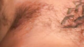 Tattooed mature given a blowjob and anal fingering