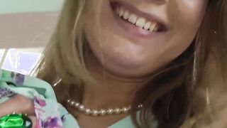 Young blue eyed English gal takes a cock and gets filmed POV