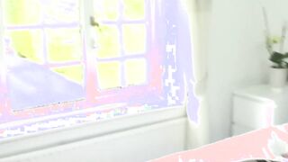 While using a dildo, a blonde grandmother licks a younger