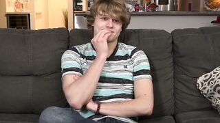Handsome youngster Robin Moore interviewed before solo fun