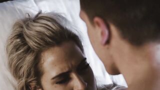 Horny blonde Nicole Vice doggystyle fucked with stockings on