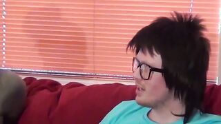 Glamorous British hottie swallows cum after giving blowjob