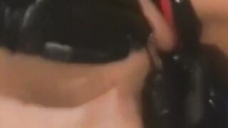 In latex garments Victoria Sin a Victorian busty lesbian fucks people