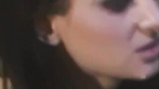 In latex garments Victoria Sin a Victorian busty lesbian fucks people