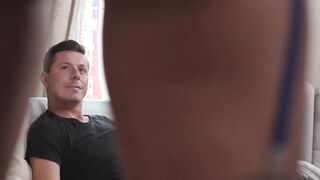 Babe Katy Rose seduces her man to fuck her until he cums