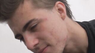 Handsome stud Beliar licks his toes to get his cock hard