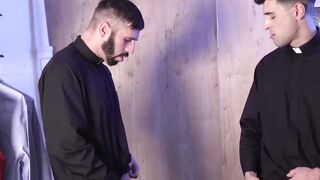Youthful catholic discovered jolting off and threeway rawpounded