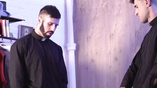 Youthful catholic discovered jolting off and threeway rawpounded