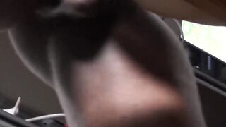 Immediately following a sensual BJ a muscular security guard drills a gay man