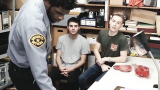 BBC trio with bareback and cumshot Jock and Twink Thief