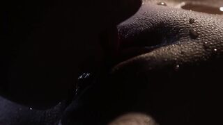 Brunette hottie jizzed on ass after sensual doggystyle fuck