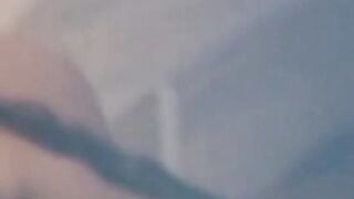 Brown cutie spreads her legs and fills her Japanese pussy