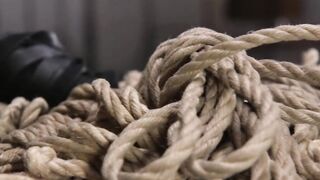 Bound natural busty babe rough fucked and flogged