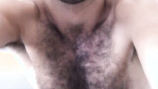 Amateur teases with hairy jock body in fleshlight solo