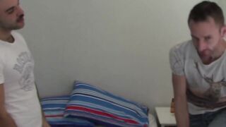 Handsome amateur studs assfucking and jerking off