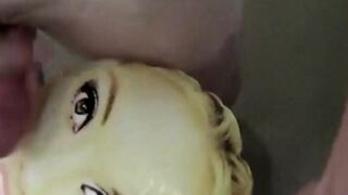 Inked amateur jock fucks a doll and uses fleshlight on cock