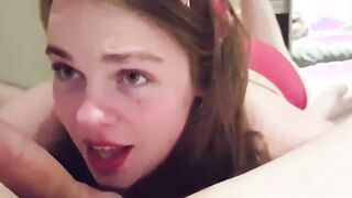 Real Amateur Deepthroats Cock And Swallows