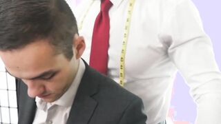 Tiny young man raw penetrated doggy style by big dick