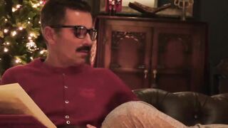 Smooth stepson fucked hard bareback by sexy mustache stepdad