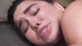 Bound hairy pussy babe rough fucked by handsome master