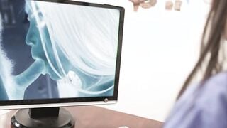 Cummer patient gets analed by the doctor in hospital