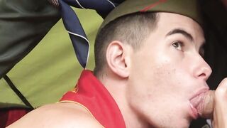 Horny Maxweel gropes scout Hernandez and bangs him