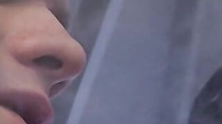 Mouthfucking my inked  buddy in a smoke filled room