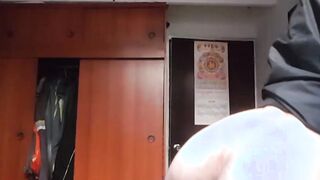 Tattooed amateur Latino jerks off himself until cumshot