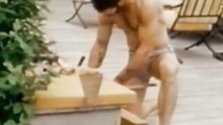 Hairy classic homo strokes while his butt mates blow