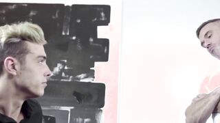Handsome stepdaddy sucked off by stepson before banging him raw